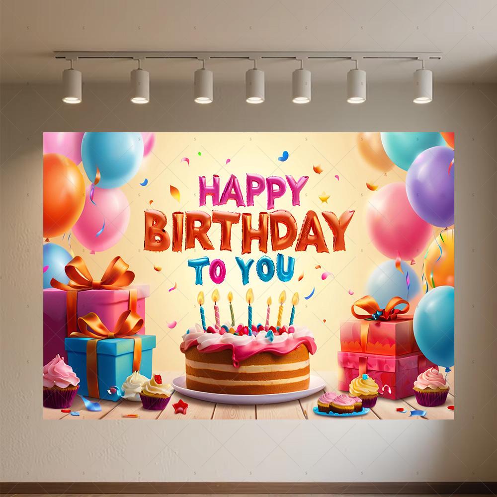 Colourful Happy Birthday Theme Backdrop Supplies 3D Ballon Background Banner Kids Birthday Party Decorations Photo Shoot Props 90x60 CM
Colourful Happy Birthday Theme Backdrop Supplies 3D Ballon Background Banner Kids Birthday Party Decorations Photo Shoot Props 90x60 CM