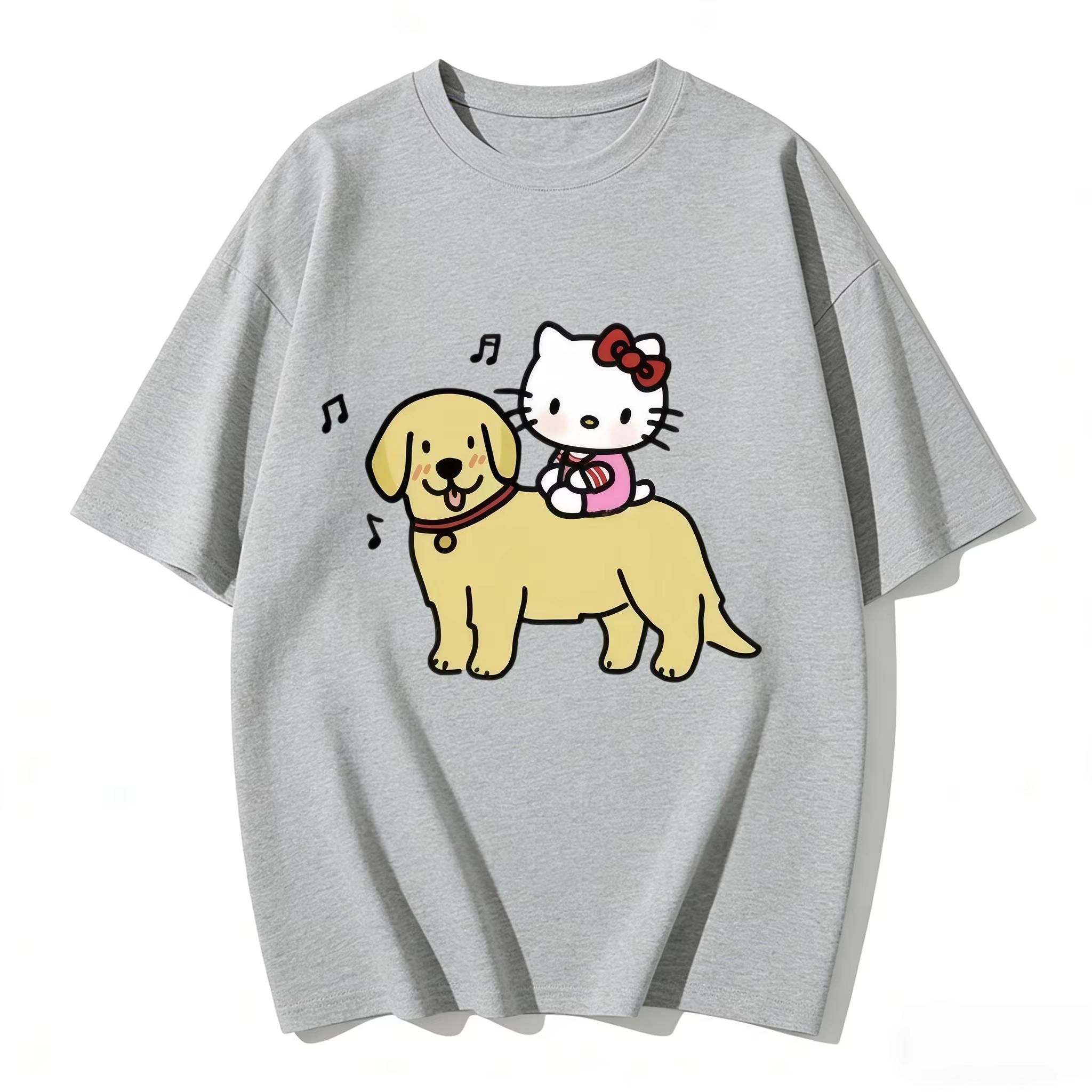 2026 Summer Hello Kitty Cartoon Printed Short Sleeve Pure Cotton Tshirt Womens Tees Parentchild Outfit Classic Fashion Tops S
2026 Summer Hello Kitty Cartoon Printed Short Sleeve Pure Cotton Tshirt Womens Tees Parentchild Outfit Classic Fashion Tops S