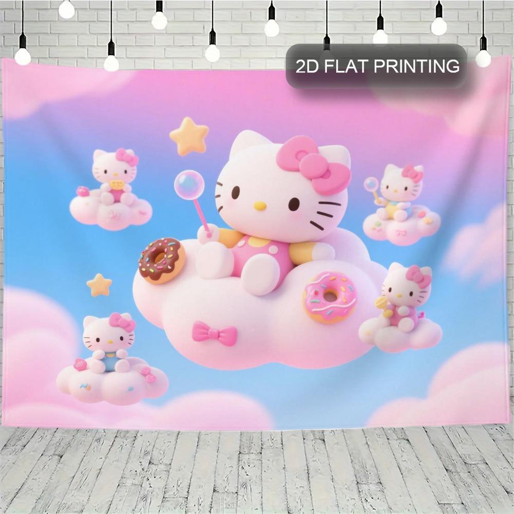 Hello Kitty clouds with donuts and mini kitten prints tapestries flags cute pop art posters room decorations cute posters 74x94cm(29x37in)
Hello Kitty clouds with donuts and mini kitten prints tapestries flags cute pop art posters room decorations cute posters 74x94cm(29x37in)