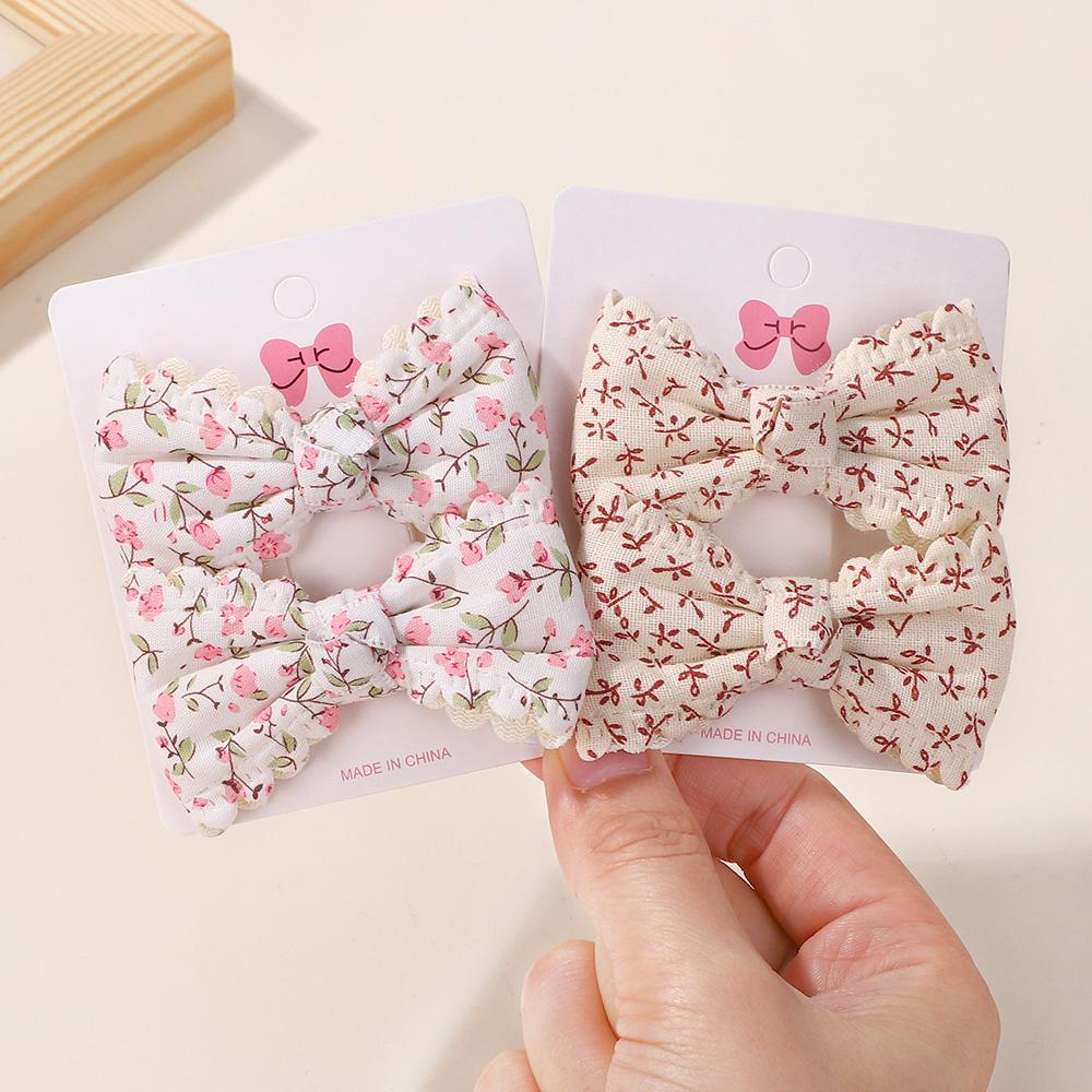 2Pcs/Set Flower Print Kids Bows Hair Clips for Baby Girls Handmade Plaid Cute Bowknot Hairpin Barrettes Cotton Hair Accessories
2Pcs/Set Flower Print Kids Bows Hair Clips for Baby Girls Handmade Plaid Cute Bowknot Hairpin Barrettes Cotton Hair Accessories