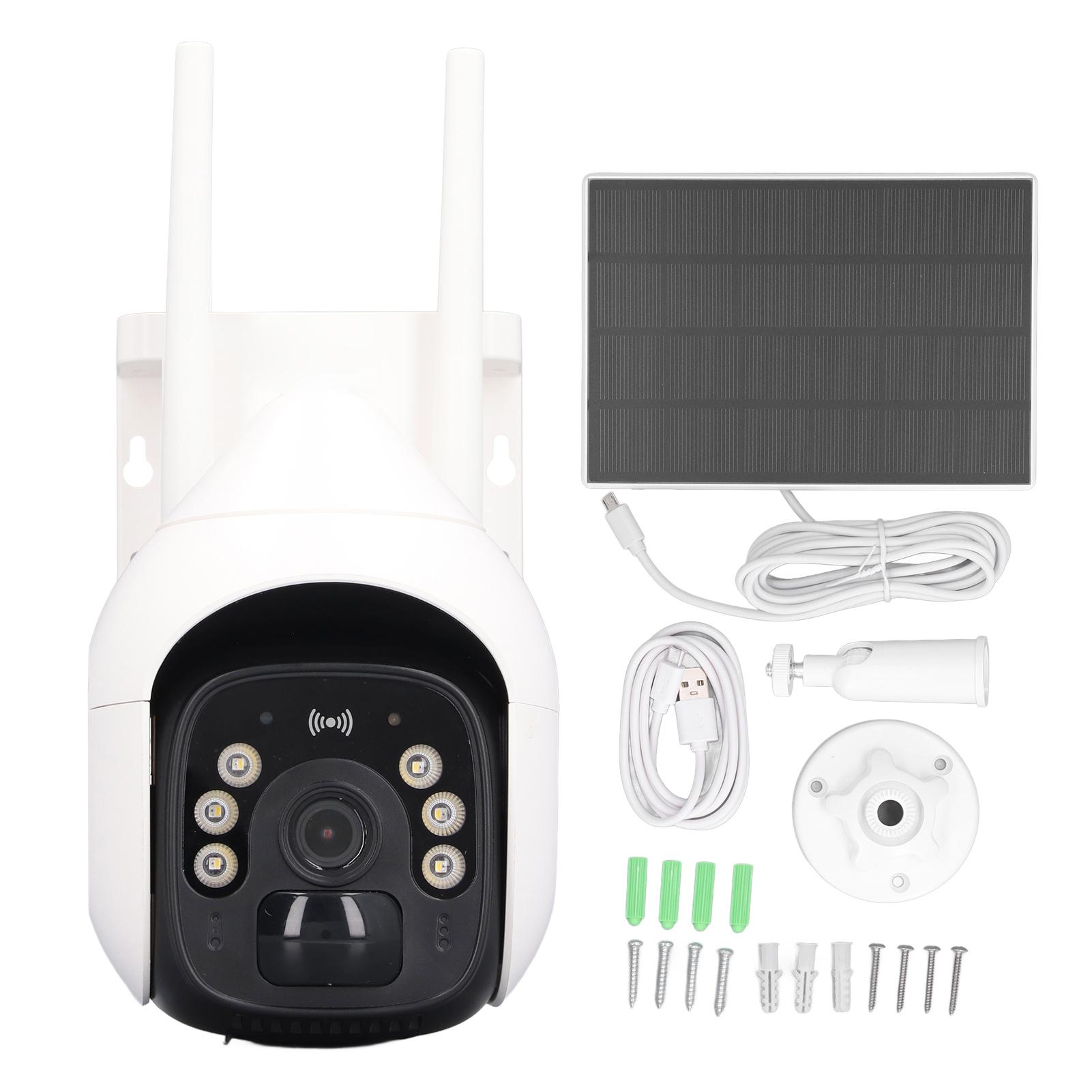 Solar Camera 2K WiFi Outdoor 360 degrees Monitoring 3MP Color Night Vision PIR Motion Detection
Solar Camera 2K WiFi Outdoor 360 degrees Monitoring 3MP Color Night Vision PIR Motion Detection