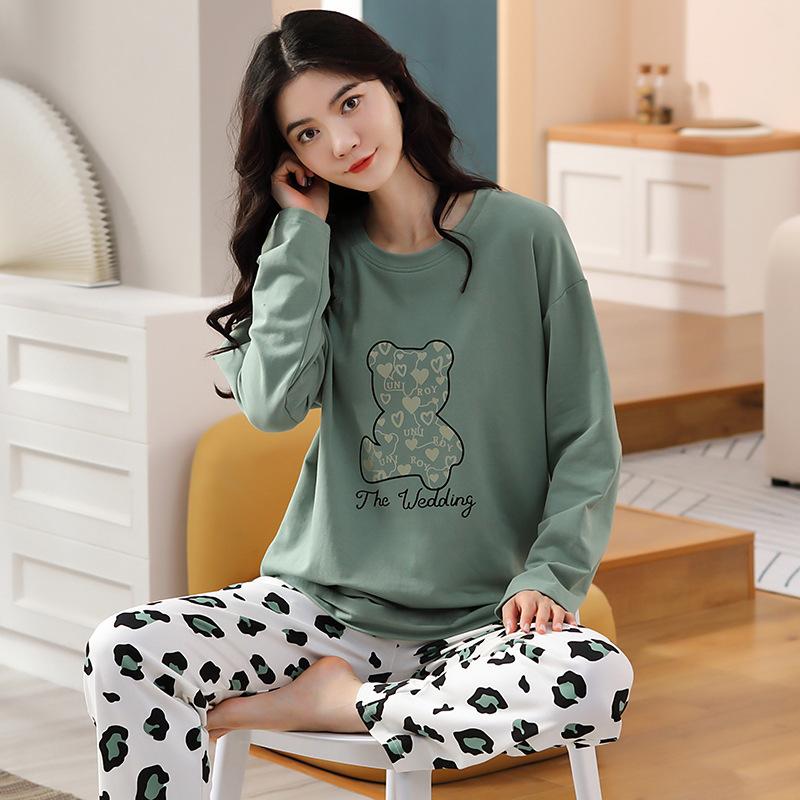 Pajamas women spring and autumn pure cotton long-sleeved cartoon pullover new casual cotton cute loungewear set M suggest 40-50kg
Pajamas women spring and autumn pure cotton long-sleeved cartoon pullover new casual cotton cute loungewear set M suggest 40-50kg