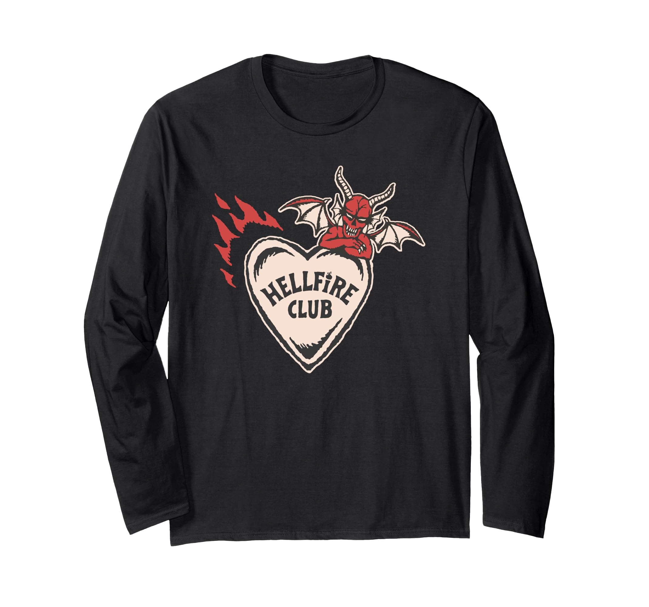 Stranger Things Hellfire Club Demon On A Heart Long Sleeve Valentine s T-Shirt чорний
Stranger Things Hellfire Club Demon On A Heart Long Sleeve Valentine s T-Shirt чорний
