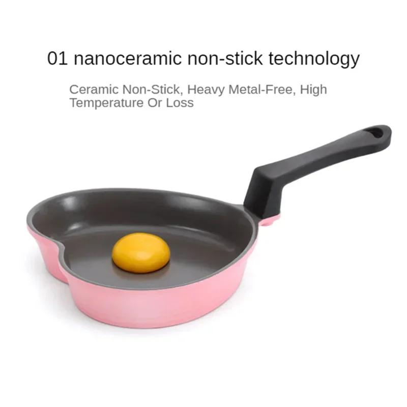 Heart Shaped Frying Pan Food Breakfast Egg Ceramic Non-Stick Pan Kitchen Cooking Pot Grilling Cookware Household Canteen Tool рожевий
Heart Shaped Frying Pan Food Breakfast Egg Ceramic Non-Stick Pan Kitchen Cooking Pot Grilling Cookware Household Canteen Tool рожевий