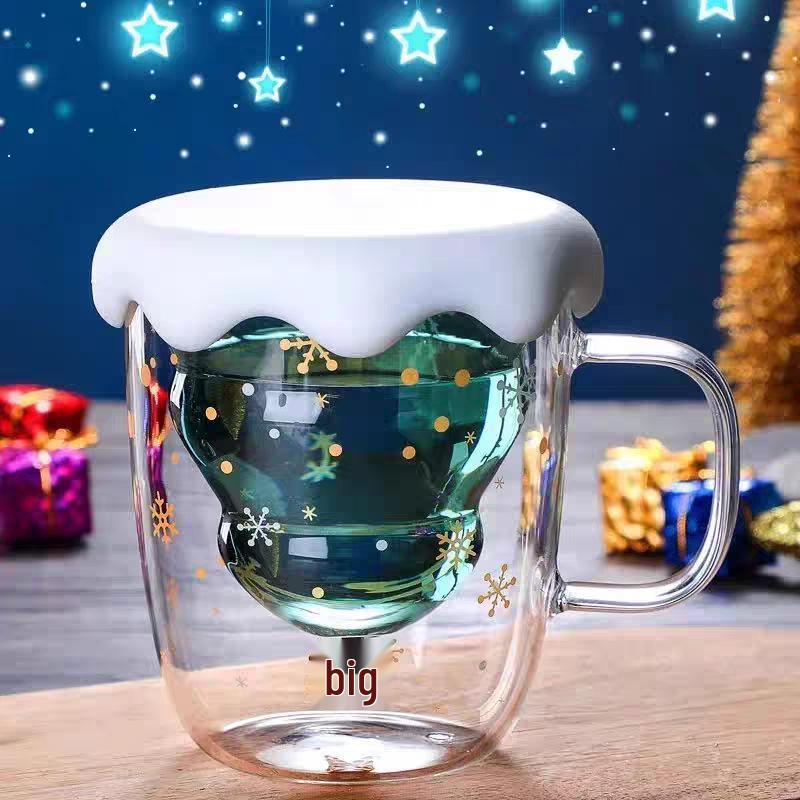 Christmas Tree Juice & Coffee Cup: Double-Layer Borosilicate Glass with Colored Star and Handle 201-300ml
Christmas Tree Juice & Coffee Cup: Double-Layer Borosilicate Glass with Colored Star and Handle 201-300ml