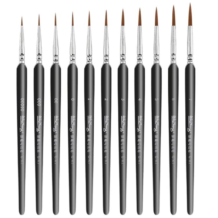 11Pcs Detail Paint Brush for Acrylic Watercolor Gouache Oil Face Painting Model Figurine Artwork Miniature Paint Brus
11Pcs Detail Paint Brush for Acrylic Watercolor Gouache Oil Face Painting Model Figurine Artwork Miniature Paint Brus