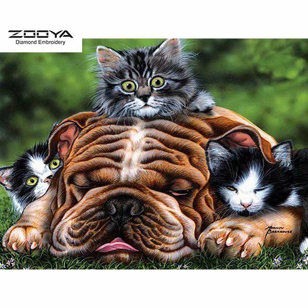 ZOOYA DIY 5D полная круглая алмазная живопись животное собака и кошка вышивка крестиком домашний декор
ZOOYA DIY 5D полная круглая алмазная живопись животное собака и кошка вышивка крестиком домашний декор