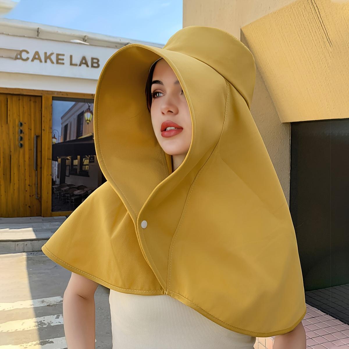 Шаль с широкими полями для защиты от солнца, элегантная летняя солнцезащитная пляжная шляпа для путешествий и женщин жёлтый