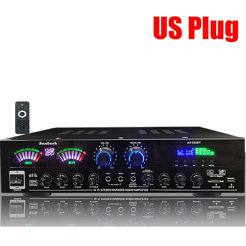 555BT HiFi Стерео Цифровые Bluetooth Усилители Двойной Динамический Экран Звуковой Усилитель Для Дома Автомобиля Встречи Караоке Кино Макс 2500 Вт US Plug чёрный
555BT HiFi Стерео Цифровые Bluetooth Усилители Двойной Динамический Экран Звуковой Усилитель Для Дома Автомобиля Встречи Караоке Кино Макс 2500 Вт US Plug чёрный