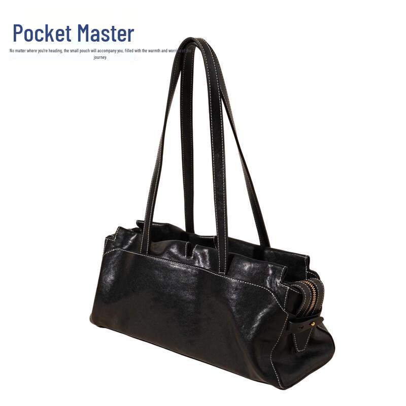 Premium First-Layer Cowhide Baguette Shoulder Bag
Premium First-Layer Cowhide Baguette Shoulder Bag