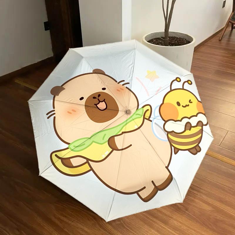 1pc Cute Capybara, Bee Friend Automatic Umbrella Durable Iron Frame & Plastic Handle, Gift for Men & Women, Sturdy Construction yy250905198
1pc Cute Capybara, Bee Friend Automatic Umbrella Durable Iron Frame & Plastic Handle, Gift for Men & Women, Sturdy Construction yy250905198