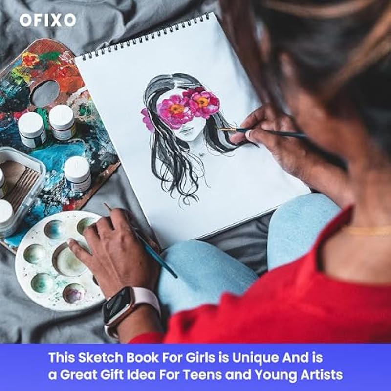 Ofixo A5 Sketchbook 50 Sheet -5.8 X 8.3 Inch 140 Gsm| Top Spiral-Bound Sketchpad For Artists & Academic Use (Pack Of 1) белый
Ofixo A5 Sketchbook 50 Sheet -5.8 X 8.3 Inch 140 Gsm| Top Spiral-Bound Sketchpad For Artists & Academic Use (Pack Of 1) белый