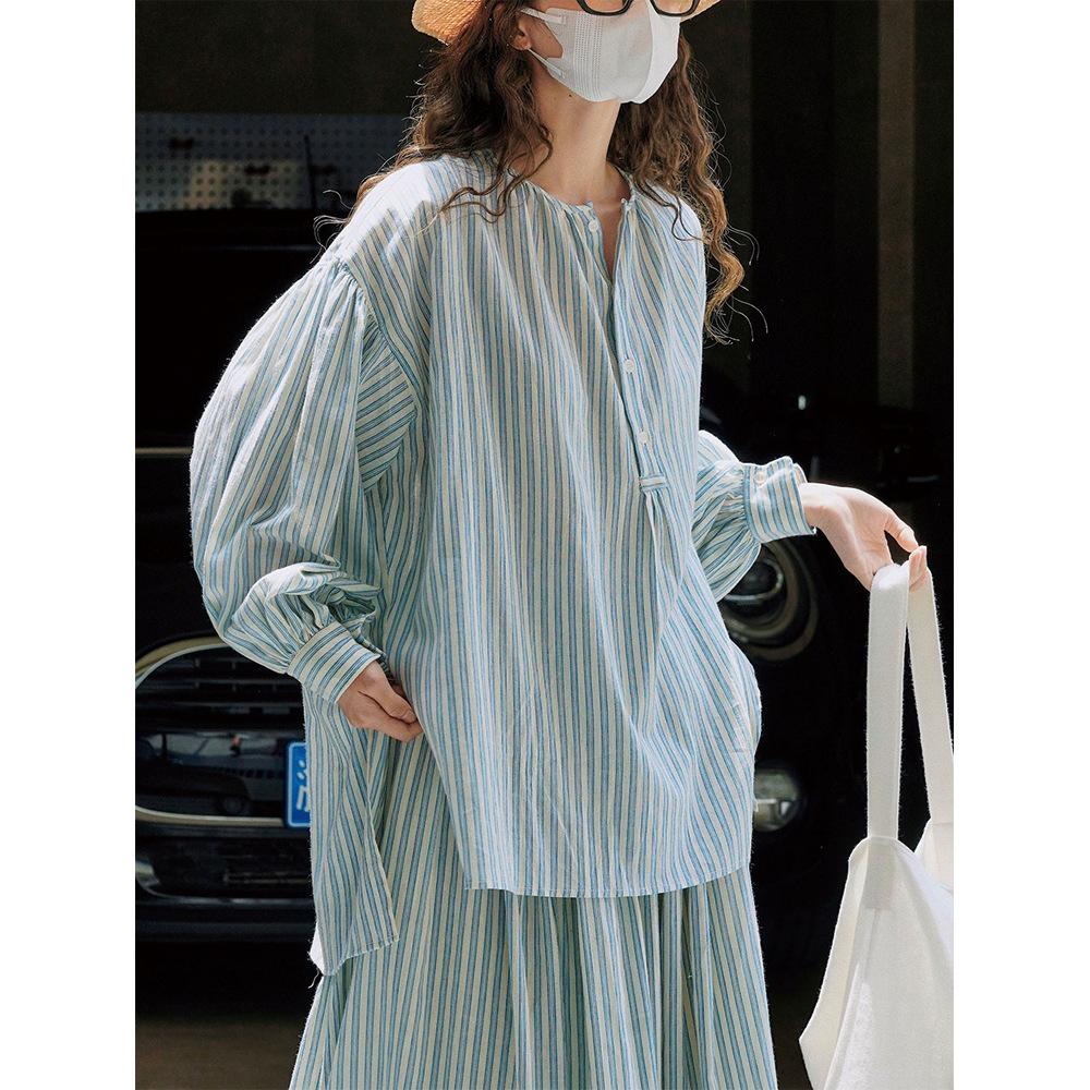 Johnature летние японские полосатые рубашки с воздушными рукавами повседневные простые свободные удобные солнцезащитные кремы нерегулярные хлопковые топы женские M синий
Johnature летние японские полосатые рубашки с воздушными рукавами повседневные простые свободные удобные солнцезащитные кремы нерегулярные хлопковые топы женские M синий