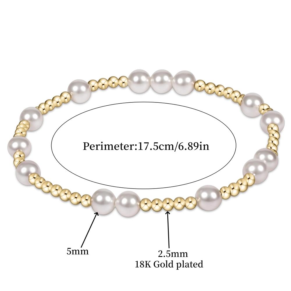 Vlen Stackable Pearl Bracelet for Women 18K Gold Plated Beads Dainty Cross Charm Adjustable Hypoallergenic Jewelry Gift
Vlen Stackable Pearl Bracelet for Women 18K Gold Plated Beads Dainty Cross Charm Adjustable Hypoallergenic Jewelry Gift