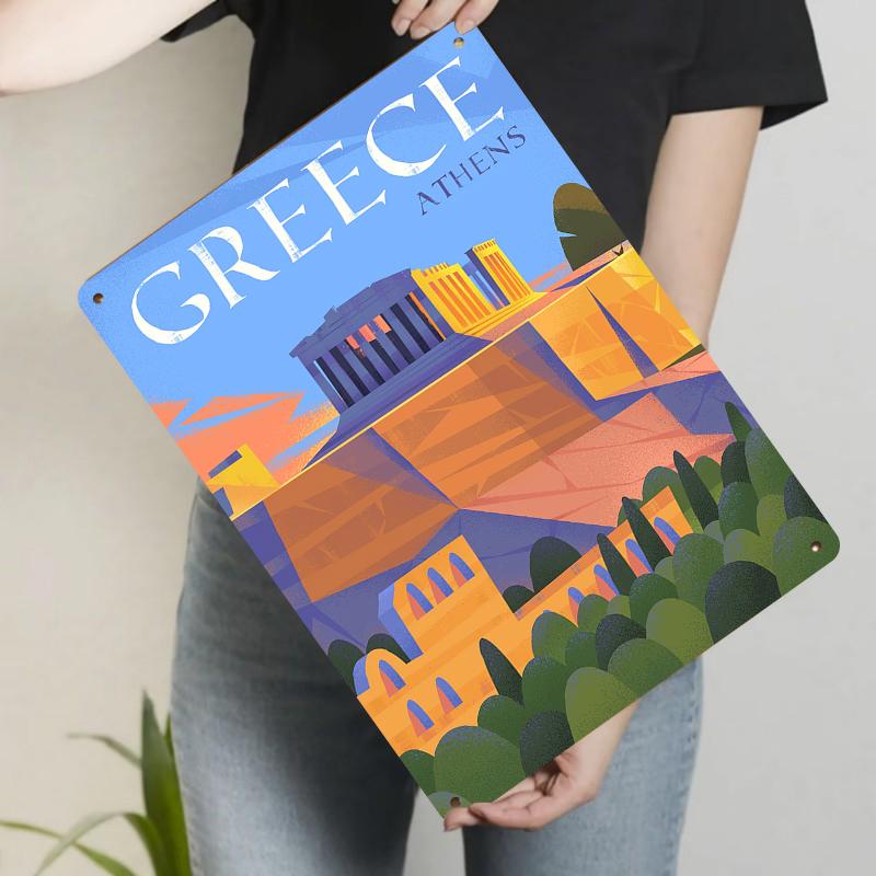 Athens Acropolis Metal Wall Art Greece Landmark Decorative Painting Vintage Home Decoration for Living Room 20x30cm(7.8x11.8inch)
Athens Acropolis Metal Wall Art Greece Landmark Decorative Painting Vintage Home Decoration for Living Room 20x30cm(7.8x11.8inch)