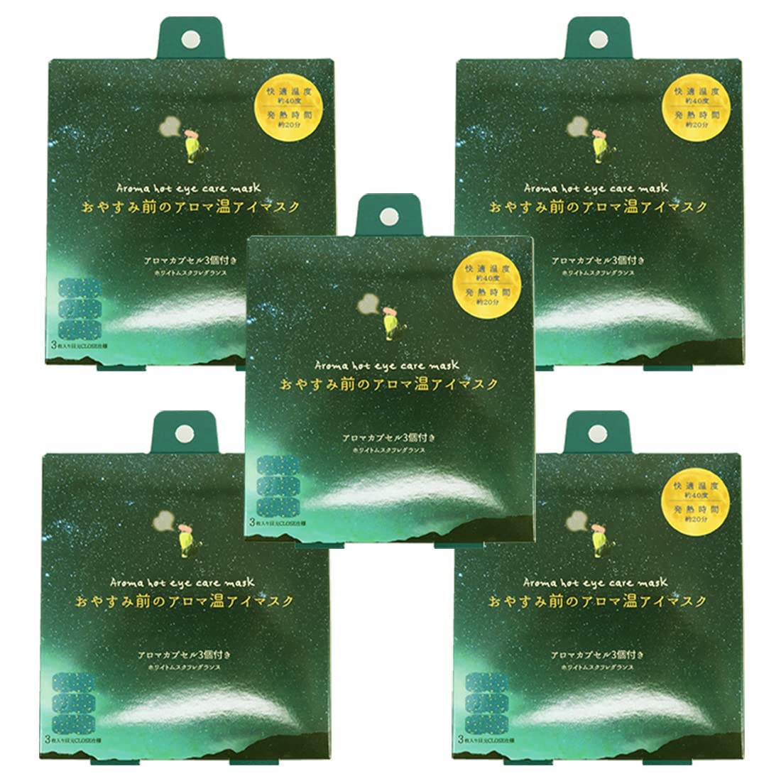 Honyarado Aromatherapy Warm Eye Mask for Before 3 masks per box x 5 with fragrance Developed by a fragrance White Musk Bedtime, boxes, capsules.
Honyarado Aromatherapy Warm Eye Mask for Before 3 masks per box x 5 with fragrance Developed by a fragrance White Musk Bedtime, boxes, capsules.
