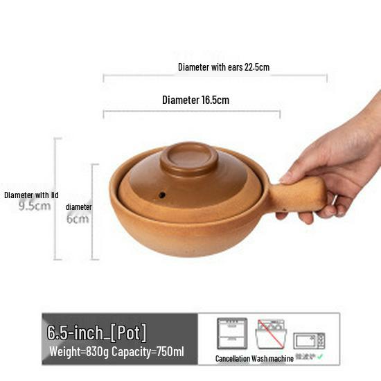 Japanese Ceramic Sand Pot for Home Use - High Temp Resistant Clay Rice, Stew, Soup Cooker with Lid and Single Handle
Japanese Ceramic Sand Pot for Home Use - High Temp Resistant Clay Rice, Stew, Soup Cooker with Lid and Single Handle