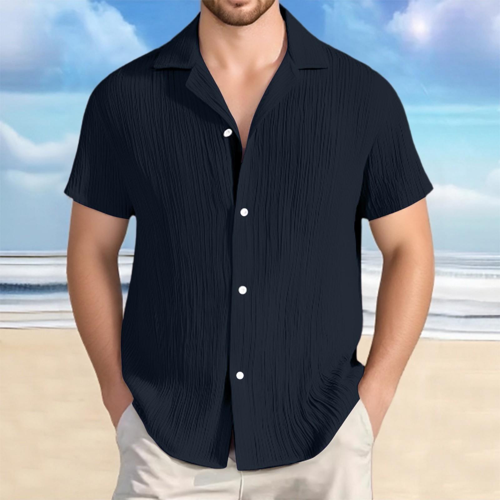 Чоловіча бавовняно-лляна смугаста повсякденна сорочка вільного крою з коротким рукавом XXXL Темно-синій
Чоловіча бавовняно-лляна смугаста повсякденна сорочка вільного крою з коротким рукавом XXXL Темно-синій