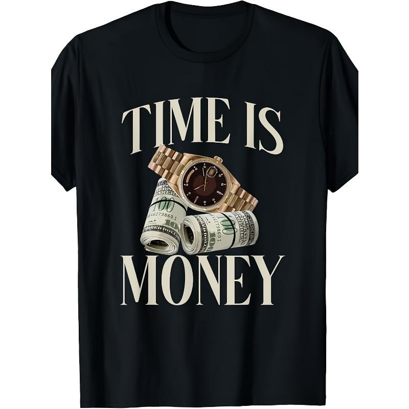 Exquisite and Comfortable Time Is Money ,Summer Short-Sleeved Printed T-Shirt, Vintage Style, Crew Neck, Pullover, Slight Stretch Fabric, Regular Fit 4XL чорний
Exquisite and Comfortable Time Is Money ,Summer Short-Sleeved Printed T-Shirt, Vintage Style, Crew Neck, Pullover, Slight Stretch Fabric, Regular Fit 4XL чорний