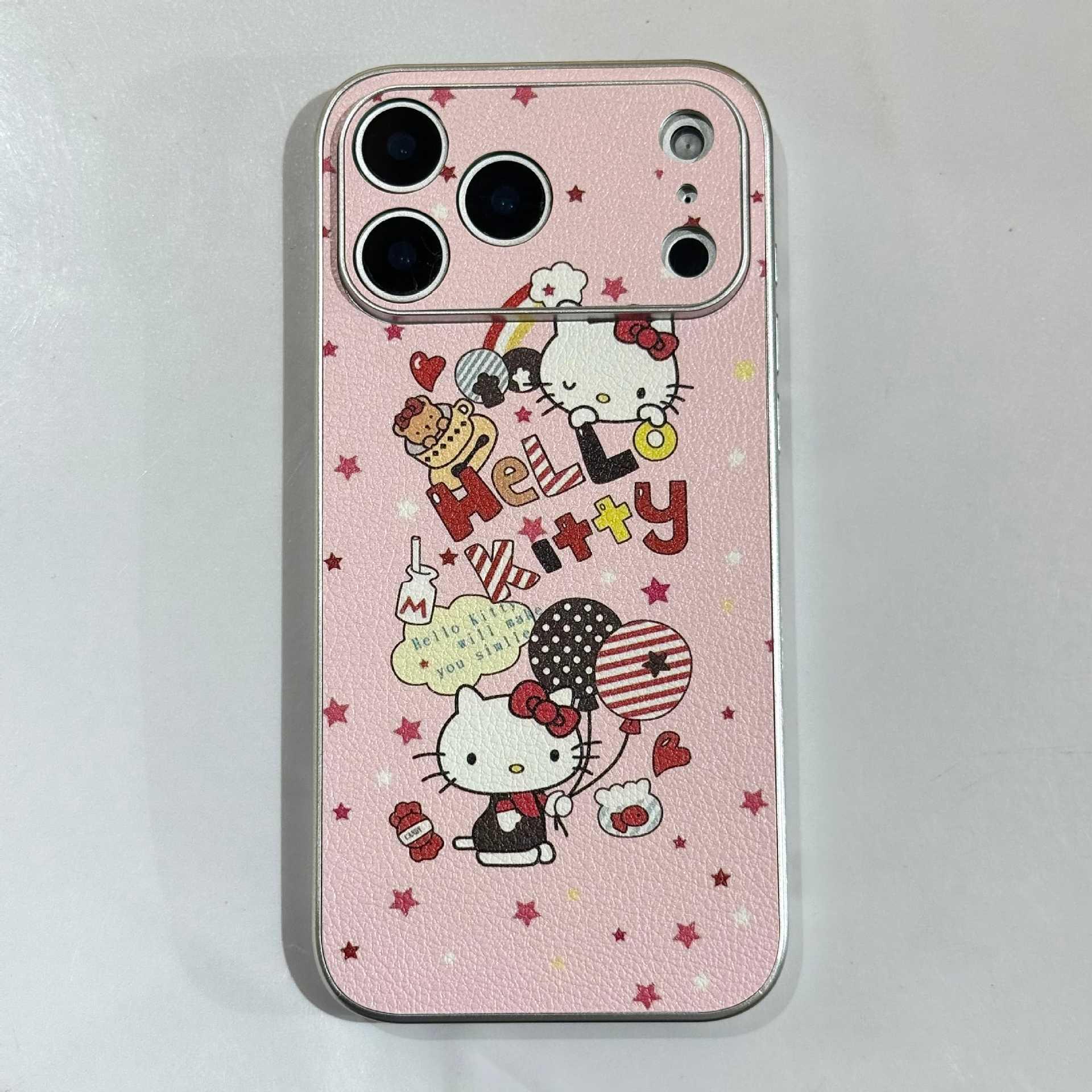 KT Cat Pink Leather Case for iPhone 17 Pro Max with Silver Edges iPhone 14
KT Cat Pink Leather Case for iPhone 17 Pro Max with Silver Edges iPhone 14