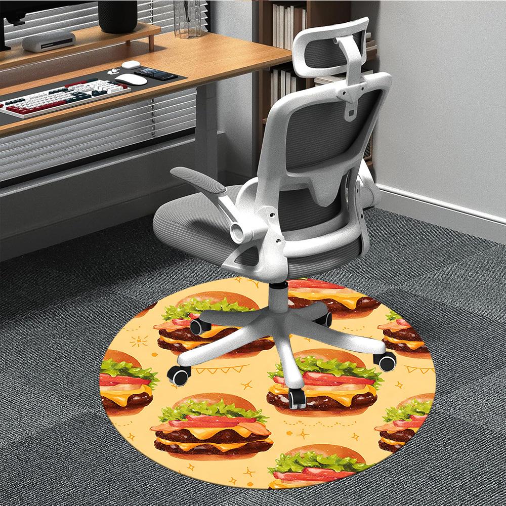 1pc Burger Pattern Office Round Rug, Non-slip, Soft and Durable Office Rug for Interior Decoration, Perfect for Office, Beautiful Decoration yy2603120 80cm by 80cm
1pc Burger Pattern Office Round Rug, Non-slip, Soft and Durable Office Rug for Interior Decoration, Perfect for Office, Beautiful Decoration yy2603120 80cm by 80cm
