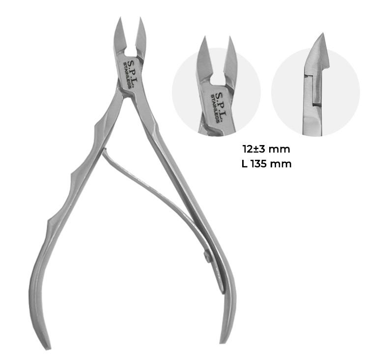 SPL Professional Nail Nippers, Surgical Stainless Steel, Hand Sharpened Blades, 12mm срібний
SPL Professional Nail Nippers, Surgical Stainless Steel, Hand Sharpened Blades, 12mm срібний