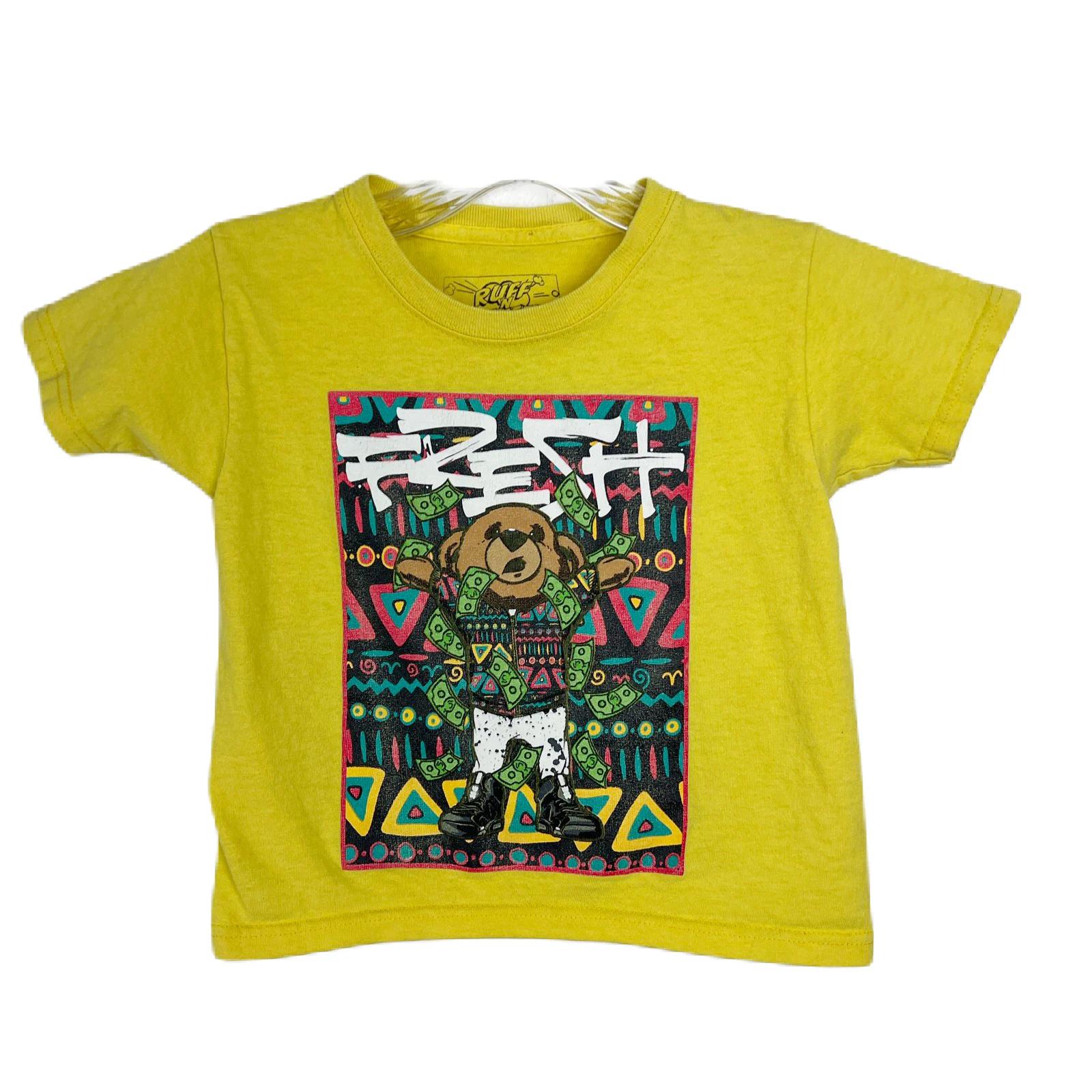 Ruff n Tuff Shirt Youth 4 Yellow Bear Money Bills Graphic Short Sleeve Kids Tee 140
Ruff n Tuff Shirt Youth 4 Yellow Bear Money Bills Graphic Short Sleeve Kids Tee 140