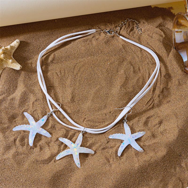 Bohemian Beach Starfish Jewelry Set With Alloy Earrings And Necklace For Women білий
Bohemian Beach Starfish Jewelry Set With Alloy Earrings And Necklace For Women білий