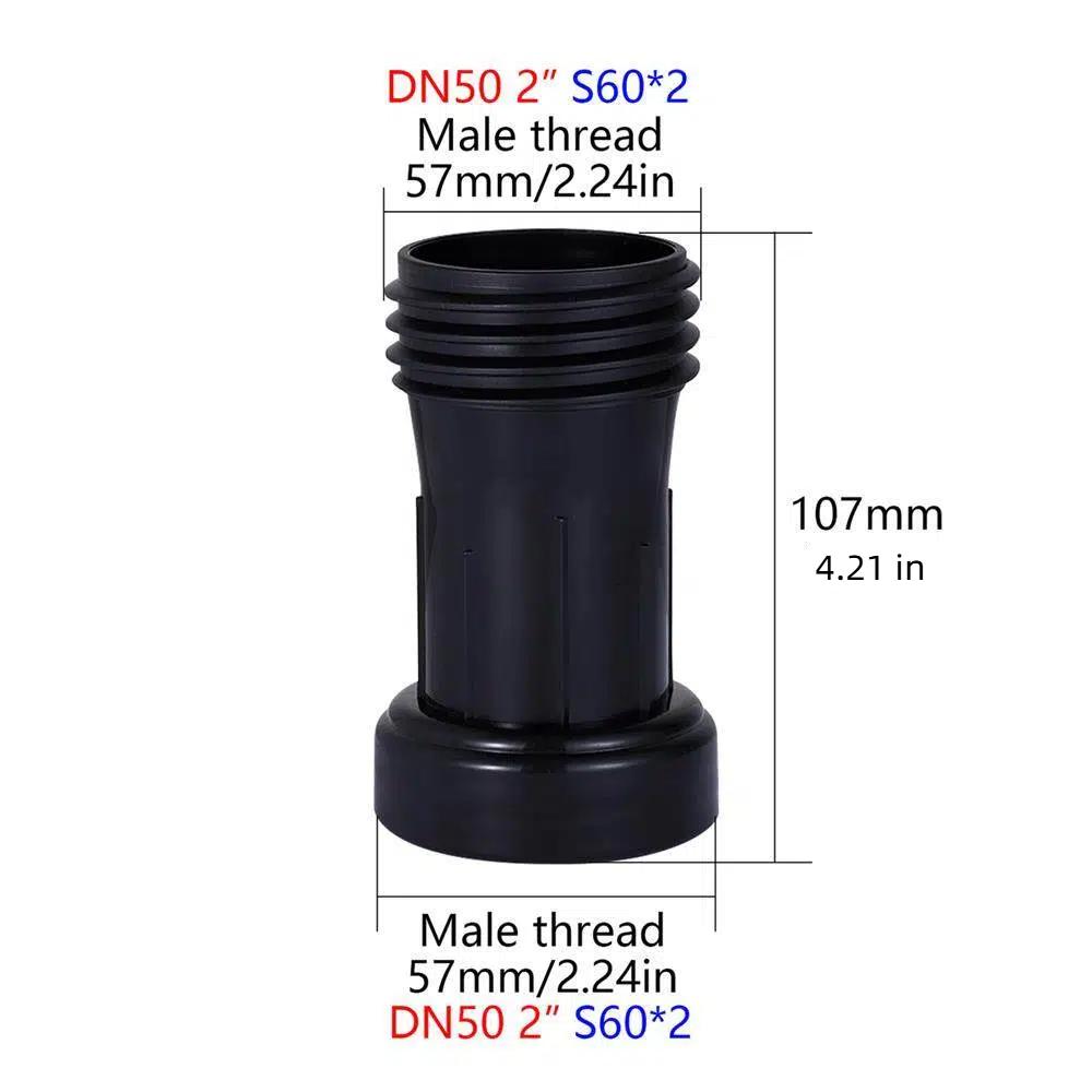 S60 to S60 IBC Tank Adapter Extension 2-Inch Connector Adapter Fitting Garden irrigation Water Tank Plastic Extension Hose 1PC чорний
S60 to S60 IBC Tank Adapter Extension 2-Inch Connector Adapter Fitting Garden irrigation Water Tank Plastic Extension Hose 1PC чорний