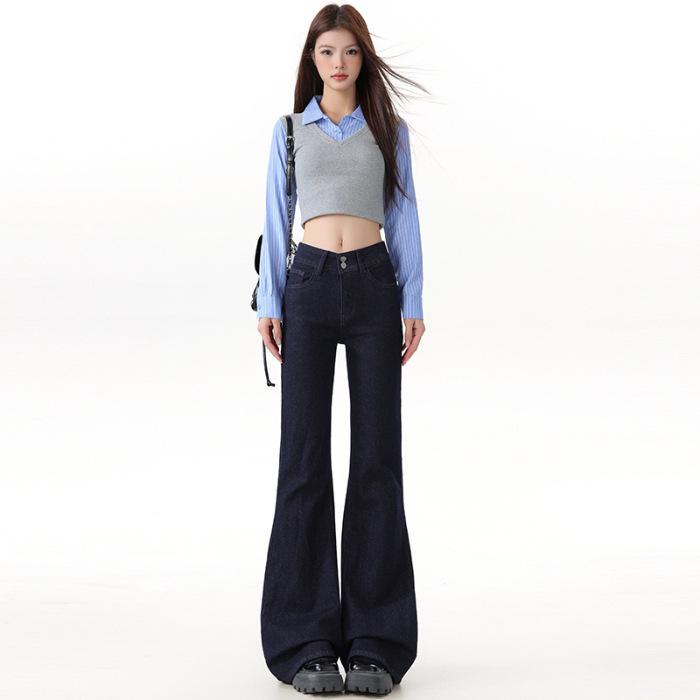 Women s 2025 Denim Blue Flare Jeans, Double Button, Slimming Floor-Length with Unique Back Pockets, Early Autumn Design. Large (L)
Women s 2025 Denim Blue Flare Jeans, Double Button, Slimming Floor-Length with Unique Back Pockets, Early Autumn Design. Large (L)