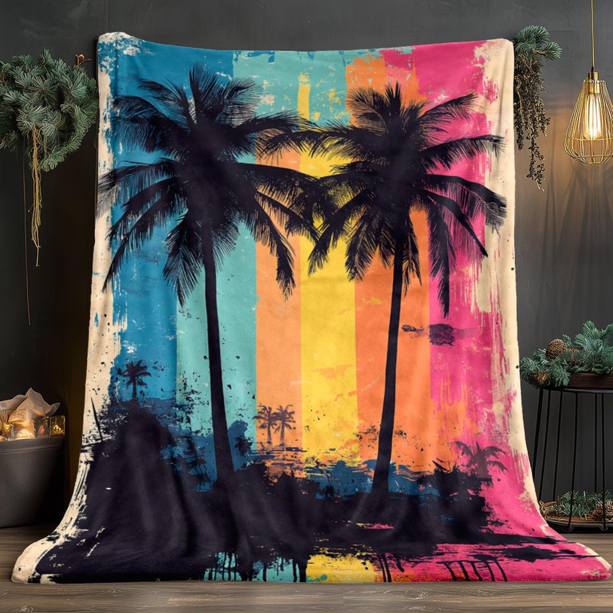 Tropical Palm Tree Sunset Flannel Blanket Soft Lightweight Gradient Colors All Season Throw for Couch Bed Travel Decor 75x90cm
Tropical Palm Tree Sunset Flannel Blanket Soft Lightweight Gradient Colors All Season Throw for Couch Bed Travel Decor 75x90cm