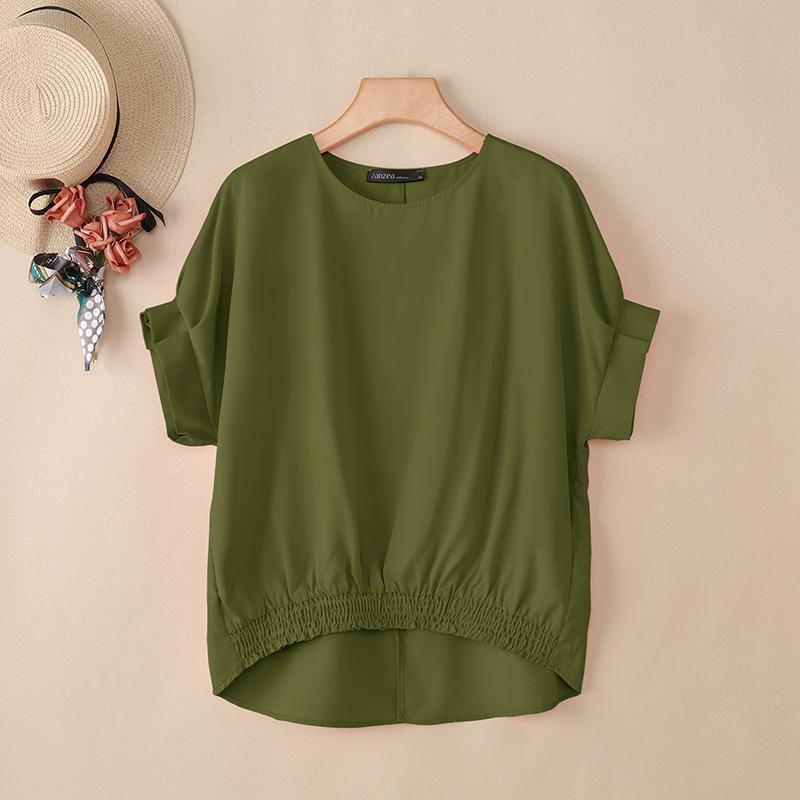 ZANZEA Women Summer Round Neck Loose Casual Short Sleeve Blouse 5XL
ZANZEA Women Summer Round Neck Loose Casual Short Sleeve Blouse 5XL