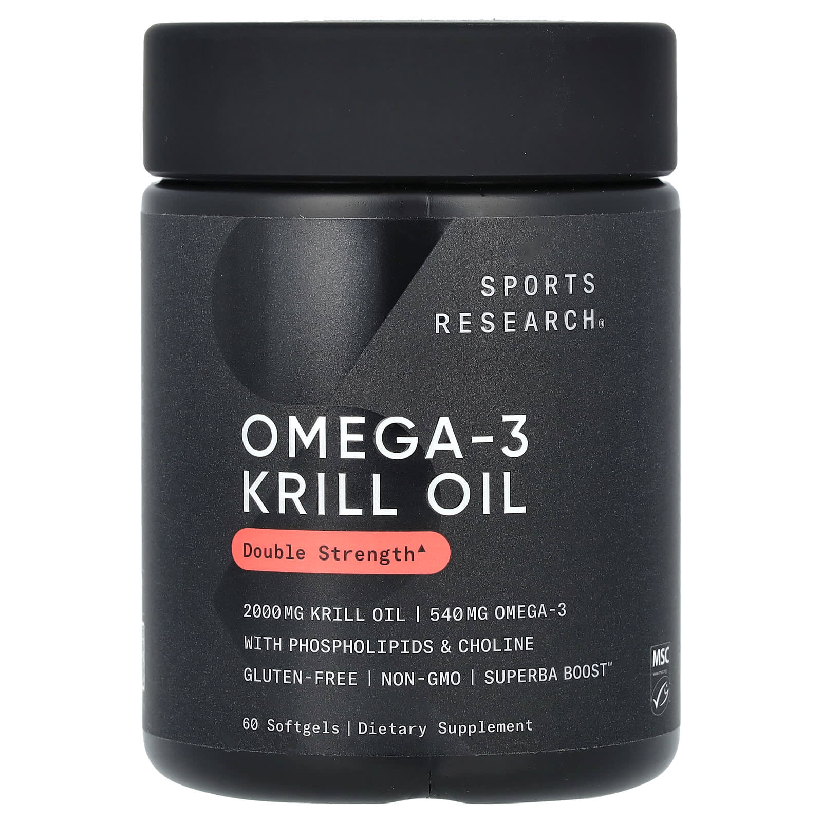 Sports Research, Omega-3 Krill Oil, Double Strength, 2,000 mg, 60 softgels (1,000 mg per softgel)
Sports Research, Omega-3 Krill Oil, Double Strength, 2,000 mg, 60 softgels (1,000 mg per softgel)