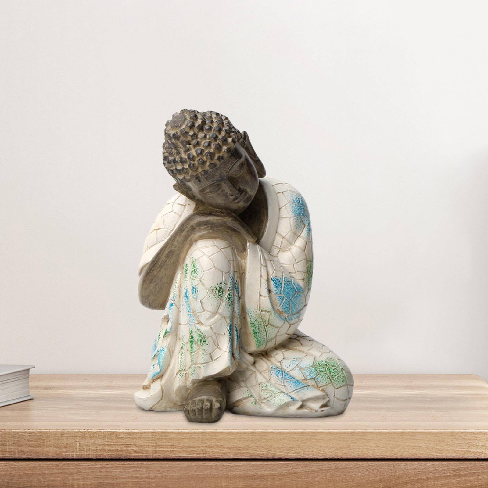 Статуя Будды из смолы, маленькая декоративная скульптура в стиле фэн-шуй, настольное украшение для книжной полки, двора, патио, крыльца, офиса
Статуя Будды из смолы, маленькая декоративная скульптура в стиле фэн-шуй, настольное украшение для книжной полки, двора, патио, крыльца, офиса