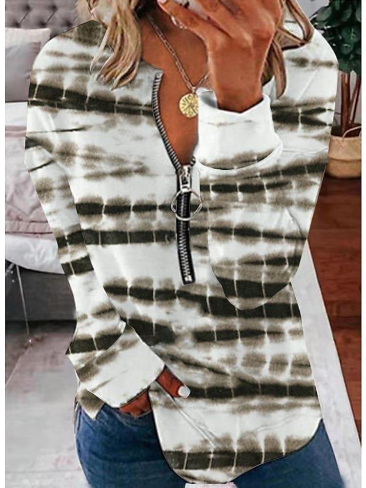 Casual Stand-Up Collar Zip Long-Sleeved Loose Pullover Digitally Printed Womens Sweater Comfortable Fit Trendy Versatile for Daily Wear XXXL
Casual Stand-Up Collar Zip Long-Sleeved Loose Pullover Digitally Printed Womens Sweater Comfortable Fit Trendy Versatile for Daily Wear XXXL