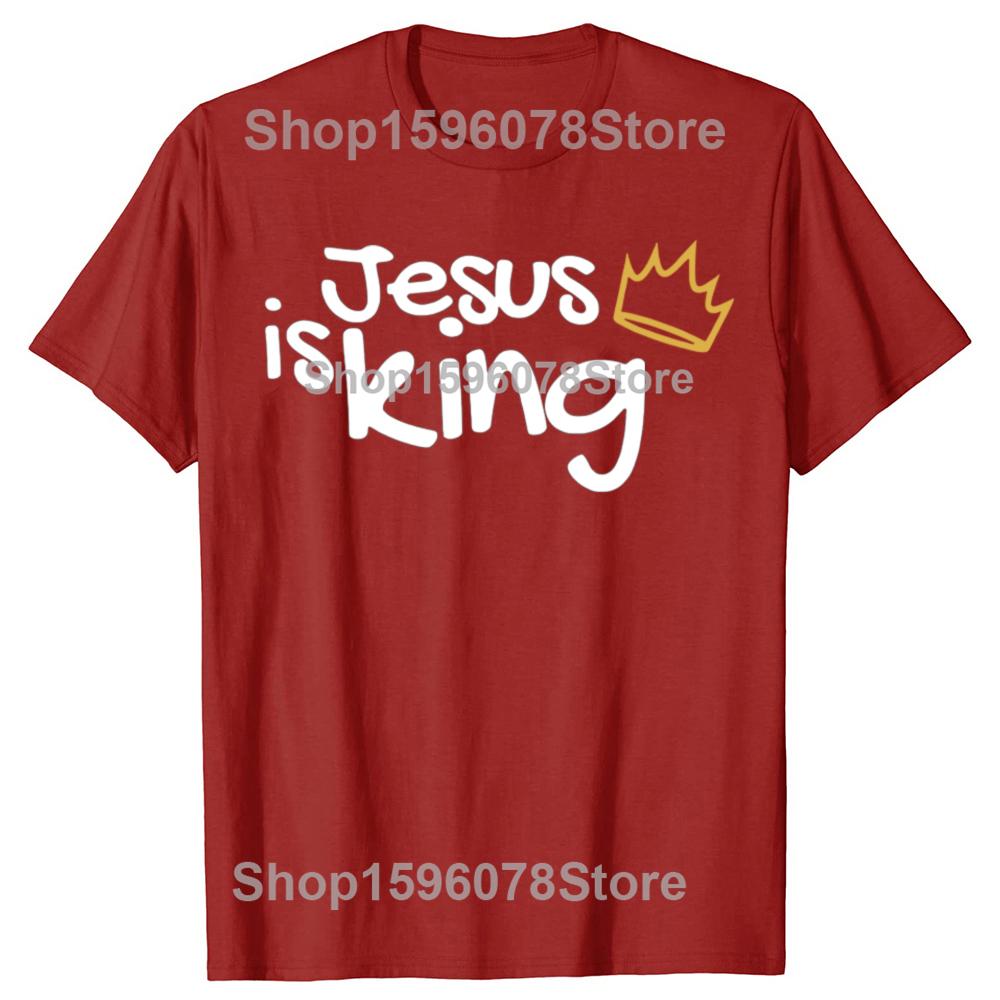 Funny Christian Jesus is King Faith God TShirt Summer Men Fashion T Shirts Cotton Short Sleeve Oversized Loose Tshirt Tops S
Funny Christian Jesus is King Faith God TShirt Summer Men Fashion T Shirts Cotton Short Sleeve Oversized Loose Tshirt Tops S