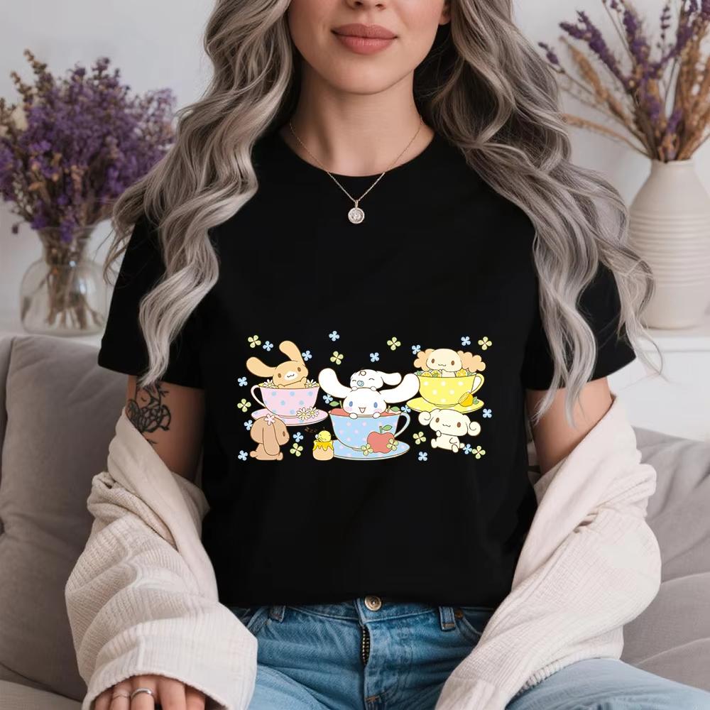 2026 Summer Cinnamoroll and Friends Teacup Party Print Cotton T Shirt for Women Casual Comfort Soft Daily Wear Top S
2026 Summer Cinnamoroll and Friends Teacup Party Print Cotton T Shirt for Women Casual Comfort Soft Daily Wear Top S