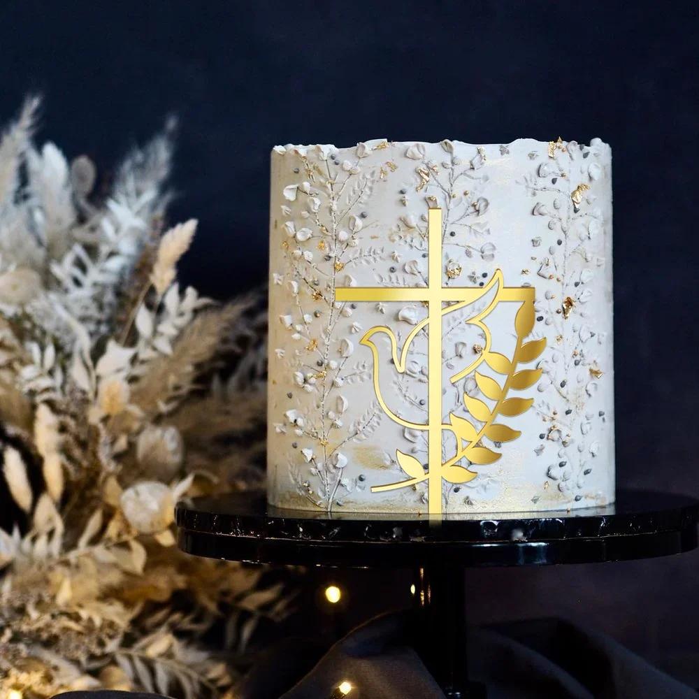 Cross Cake Topper Gold Acrylic Baptism Christening Communion Cake Decoration (L 10.2*14.8cm)
Cross Cake Topper Gold Acrylic Baptism Christening Communion Cake Decoration (L 10.2*14.8cm)