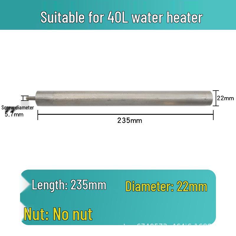 Universal Magnesium Anode Rod for Electric Water Heaters (40-80L) - Sacrificial Rod for Scale Removal
Universal Magnesium Anode Rod for Electric Water Heaters (40-80L) - Sacrificial Rod for Scale Removal
