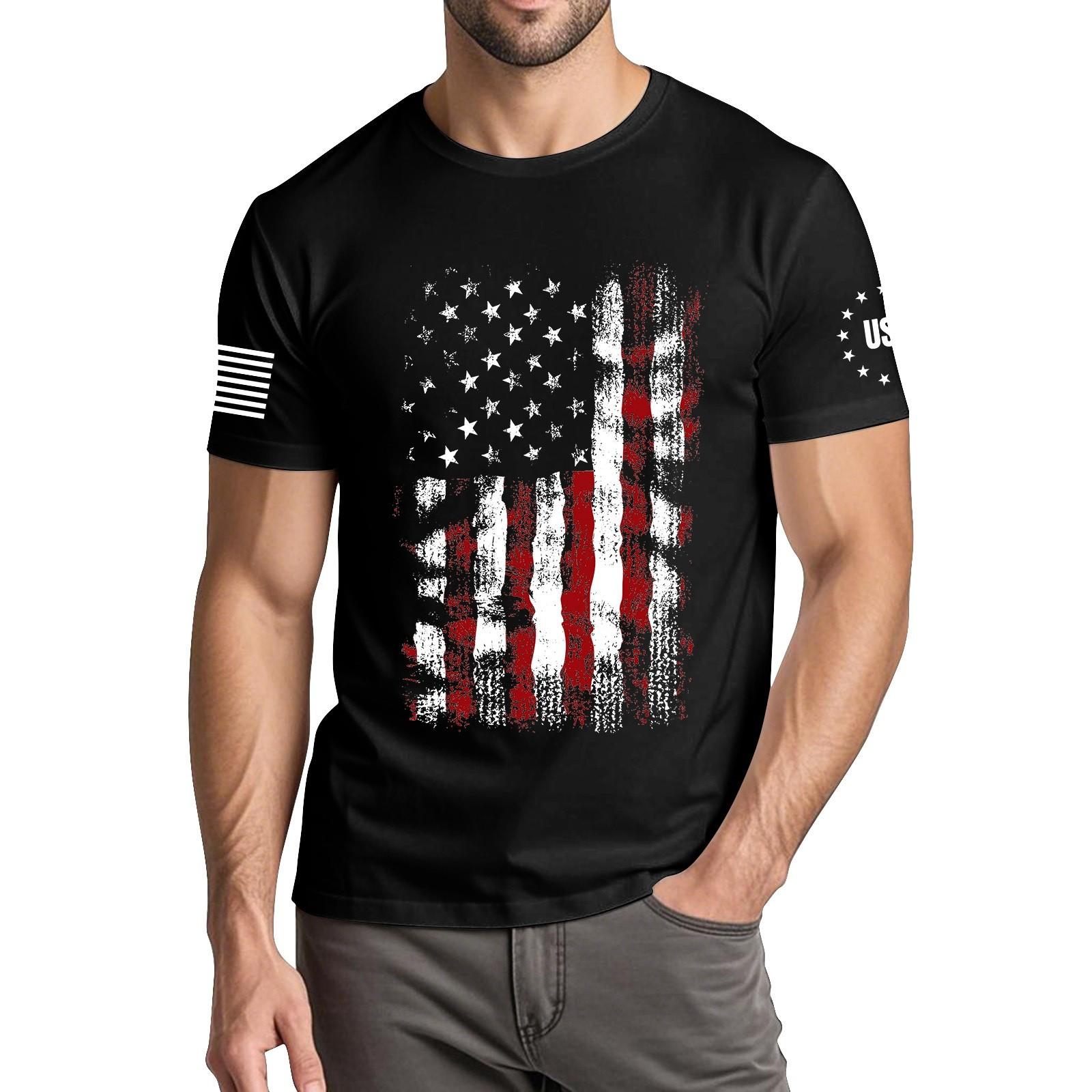 Чоловіча модна повсякденна футболка з круглим вирізом та коротким рукавом з принтом до Дня Незалежності XXL чорний
Чоловіча модна повсякденна футболка з круглим вирізом та коротким рукавом з принтом до Дня Незалежності XXL чорний