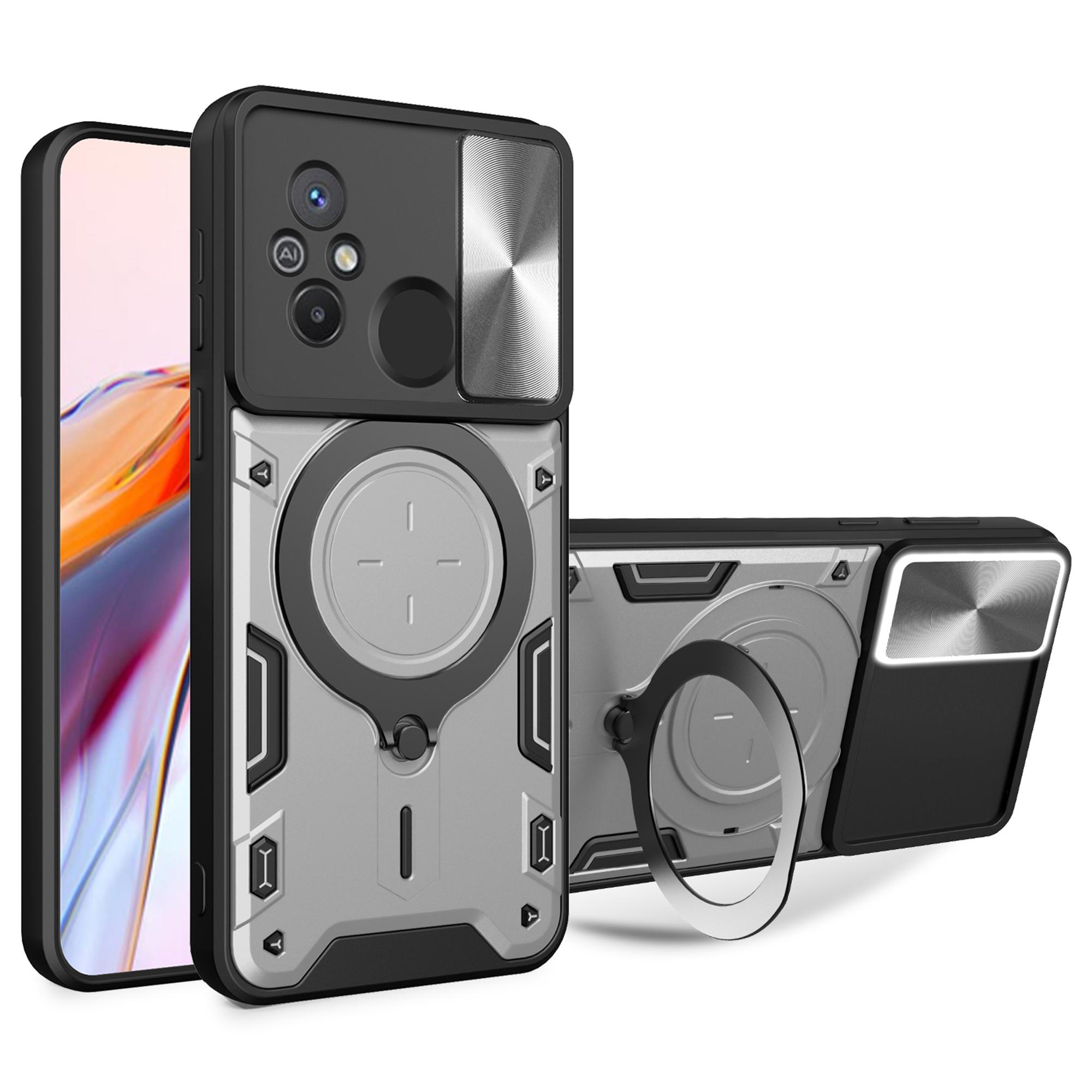 For Xiaomi Redmi 12C 4G/11A 4G Slide Camera Lid PC+TPU Cover Ring Kickstand Anti-drop Phone Case Silver
For Xiaomi Redmi 12C 4G/11A 4G Slide Camera Lid PC+TPU Cover Ring Kickstand Anti-drop Phone Case Silver