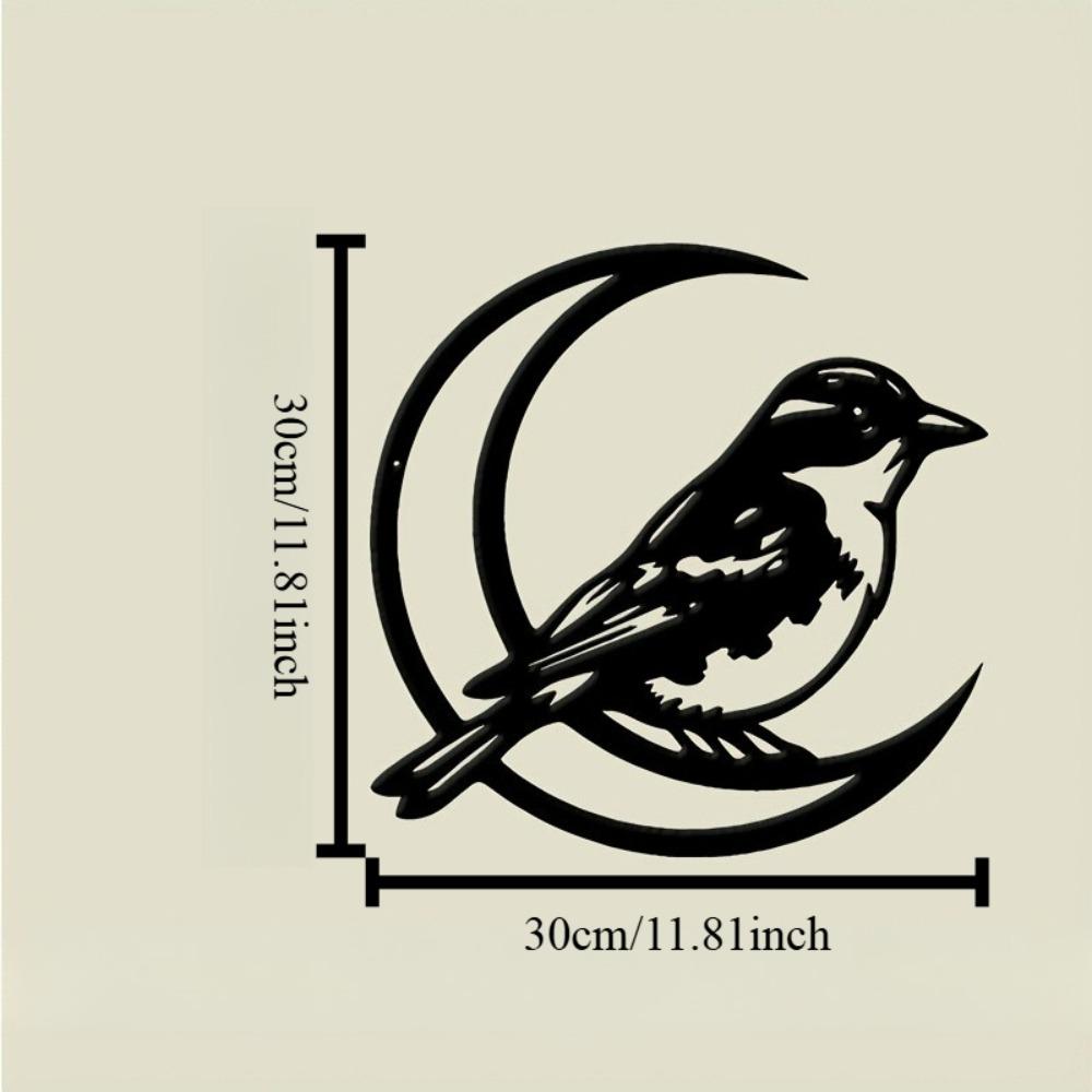 Wrought Iron Black Bird Wall Art Moon Decorative Metal Sculpture Outdoor Mounted Farmhouse Patio Living Room Holiday Gift 12in
Wrought Iron Black Bird Wall Art Moon Decorative Metal Sculpture Outdoor Mounted Farmhouse Patio Living Room Holiday Gift 12in
