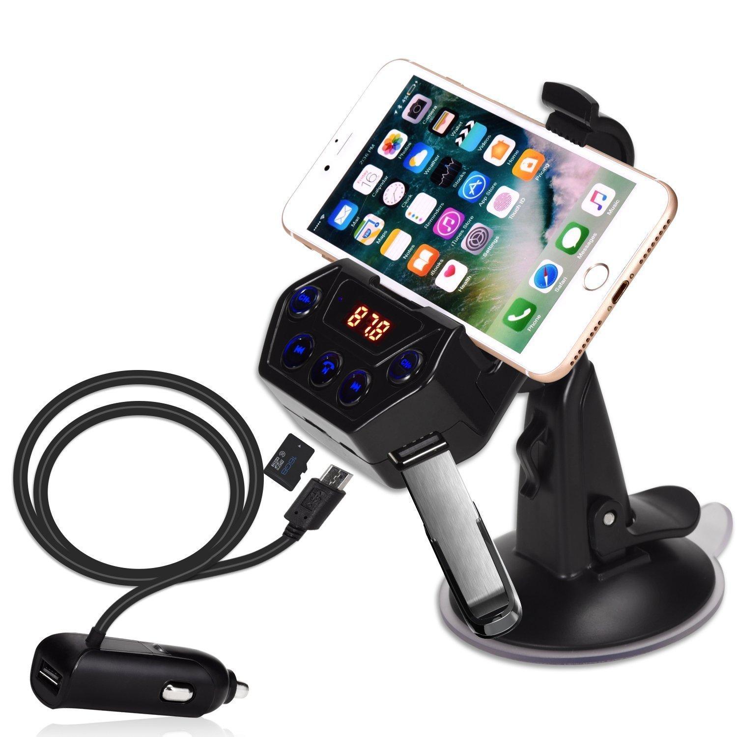 Автомобильный Bluetooth FM-передатчик с подставкой для смартфона, Mp3-плеер, 5 В, 2,1 А, автомобильное зарядное устройство USB, комплект громкой связи для звонков
Автомобильный Bluetooth FM-передатчик с подставкой для смартфона, Mp3-плеер, 5 В, 2,1 А, автомобильное зарядное устройство USB, комплект громкой связи для звонков