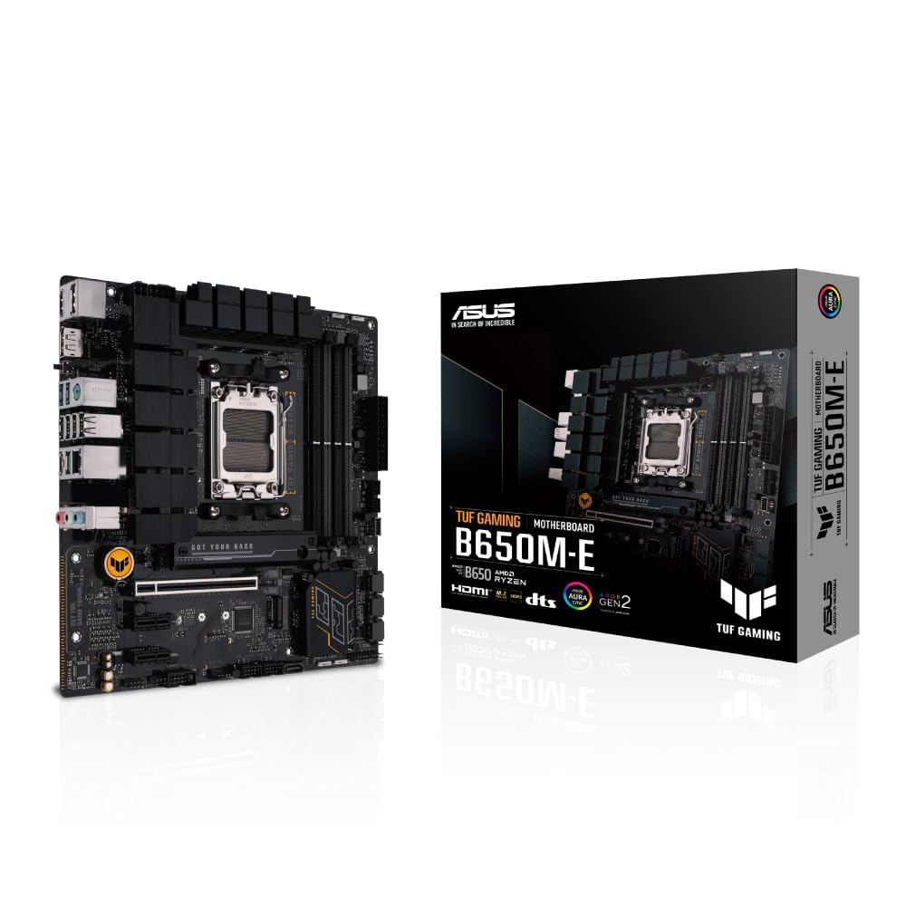ASUS TUF GAMING Серія AMD Ryzen 7000, сумісна з AM5, B650, авторизований дистриб’ютор mATX, материнська плата B650M-E/домашня чорний
ASUS TUF GAMING Серія AMD Ryzen 7000, сумісна з AM5, B650, авторизований дистриб’ютор mATX, материнська плата B650M-E/домашня чорний