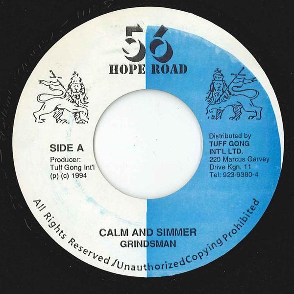 7inch Record GRINDSMAN Calm And Simmer NONE 56 Hope Road 1994 Jamaica Reggae Ska Dub Used
7inch Record GRINDSMAN Calm And Simmer NONE 56 Hope Road 1994 Jamaica Reggae Ska Dub Used