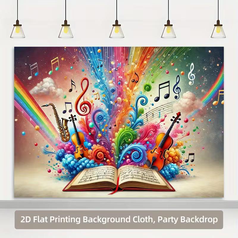 Vibrant Magical Music Backdrop Open Book Violin Sax Rainbow Studio Background 47.2x31.5inch/120*80cm
Vibrant Magical Music Backdrop Open Book Violin Sax Rainbow Studio Background 47.2x31.5inch/120*80cm