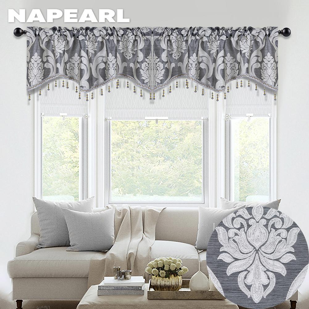 2PC NAPEARL жакардові фестончасті штори з бісером для декору з бісеру для вікон вітальні Кишеньковий підзор 2PC W132cm x L46cm сірий
2PC NAPEARL жакардові фестончасті штори з бісером для декору з бісеру для вікон вітальні Кишеньковий підзор 2PC W132cm x L46cm сірий