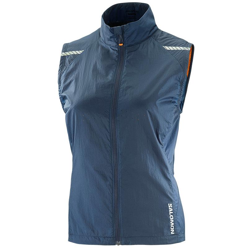 Salomon Sense Flow Vest With Stand Collar Zipper Letter Print Sleeveless Top Women tops Charcoal-Black LC2130100 L
Salomon Sense Flow Vest With Stand Collar Zipper Letter Print Sleeveless Top Women tops Charcoal-Black LC2130100 L