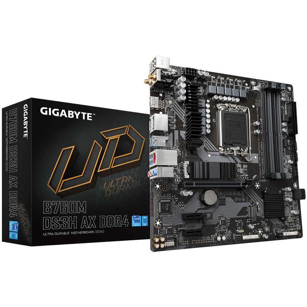 Gigabyte MB GBT Intel 1700 B760M DS3H AX DDR4
Gigabyte MB GBT Intel 1700 B760M DS3H AX DDR4