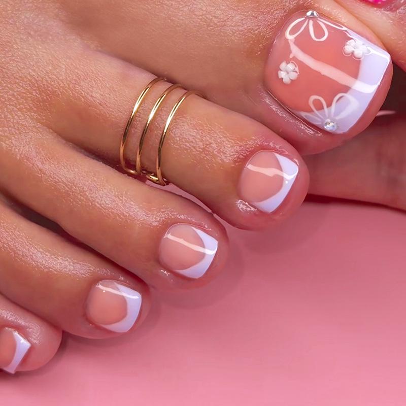 Handmade French Light Purple Minimalist Floral Press-On Toenails - High-Quality Nail Art
Handmade French Light Purple Minimalist Floral Press-On Toenails - High-Quality Nail Art